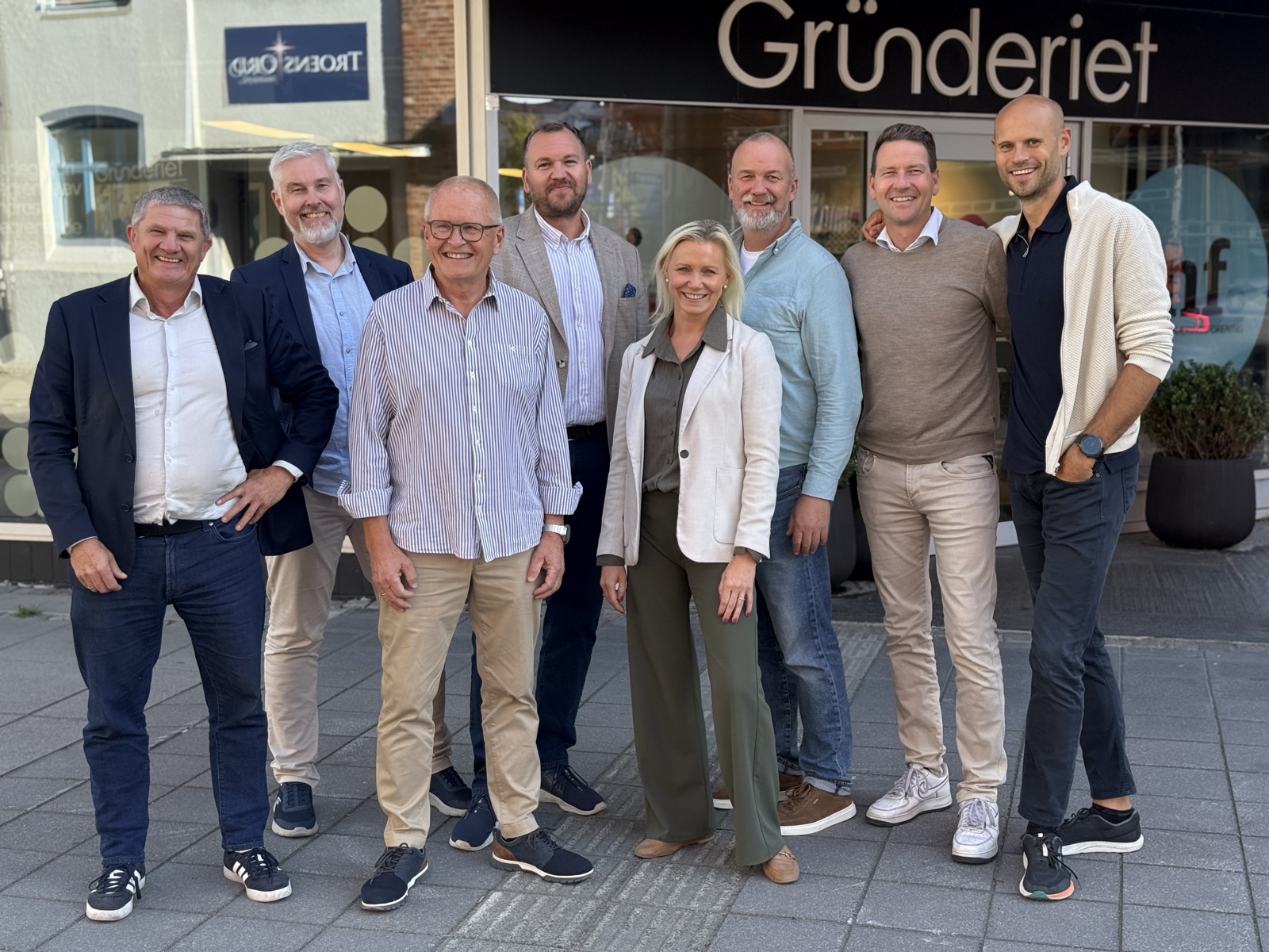Initiativgruppen bak Vestfold Investorcrew, samlet utenfor Gründeriet